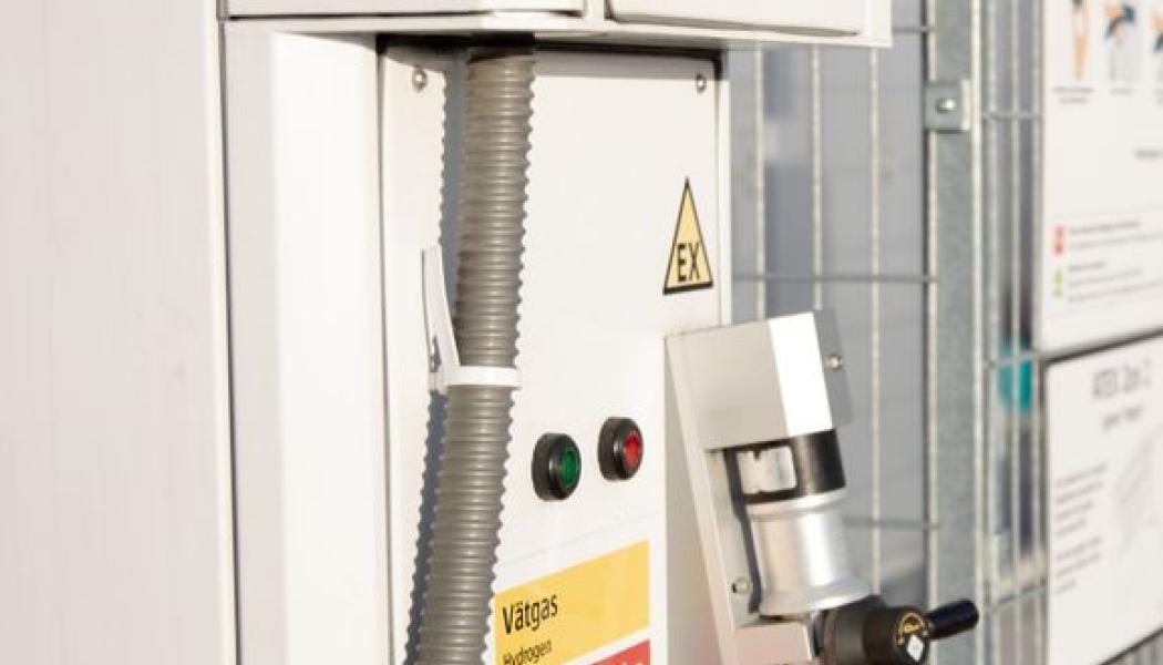 Tankstation för vätgas Borlänge. Foto Trafikverket