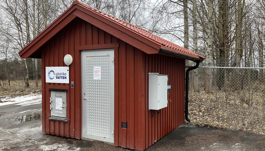 En av vattenkioskerna tillhörande Gästrike Vatten. Foto: Gästrike Vatten.