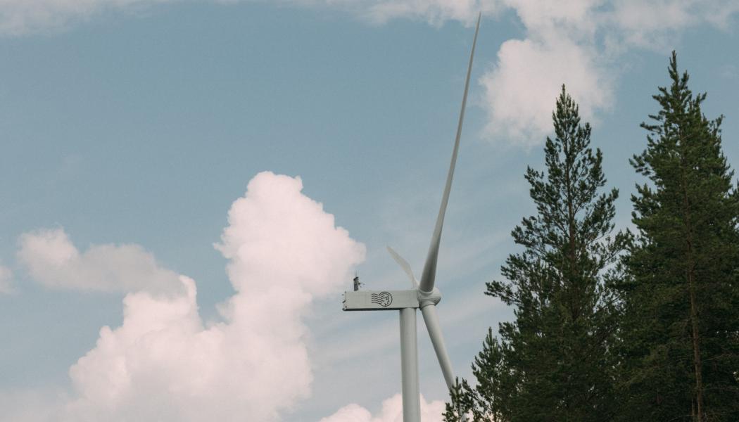 Vindturbin i Ilmatar Alajärvi vindpark. Foto: Ilmatar