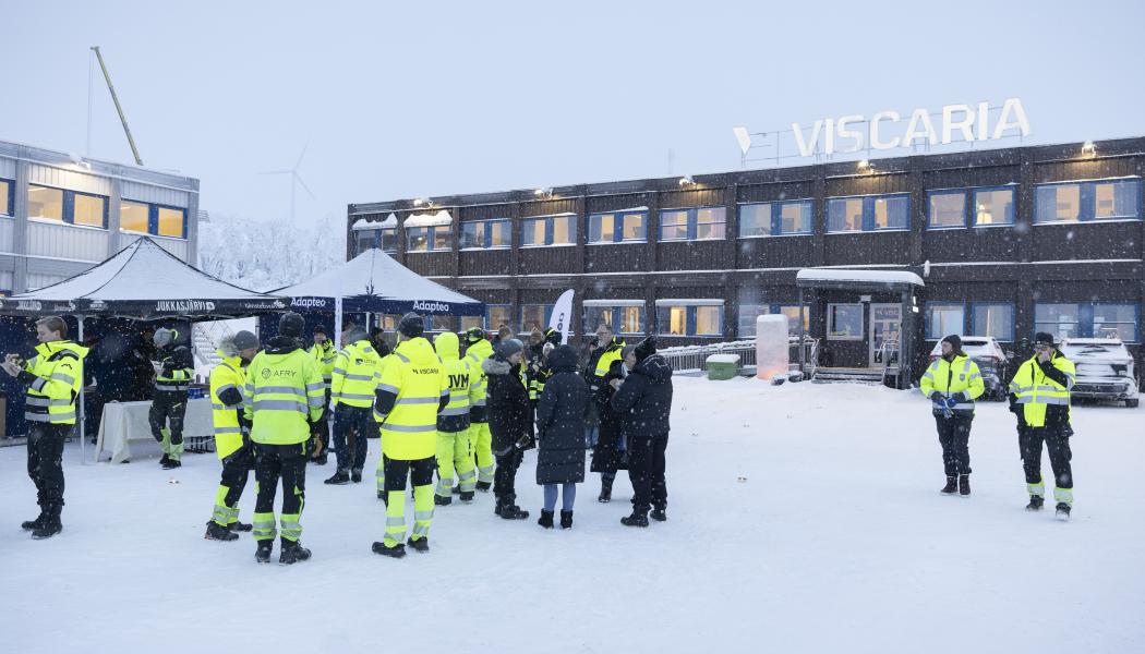 Bild från invigningen av de nya modulbyggnaderna i Kiruna. Pressbild.