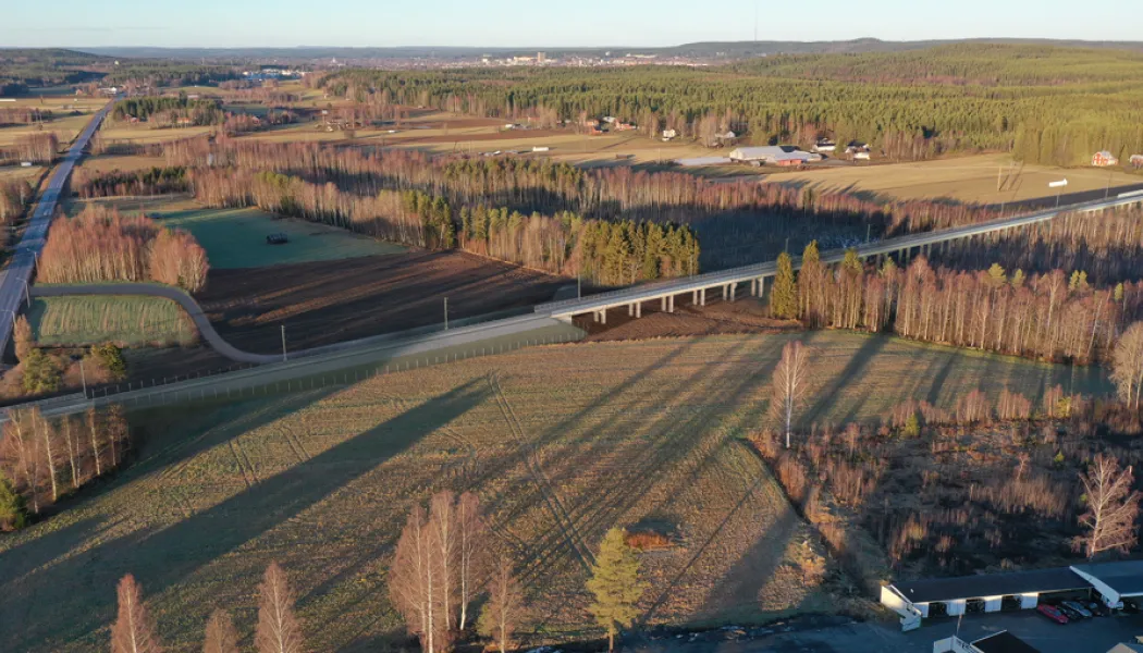 Visionsbild på Tjärnbäcksbron, framtagen av Kreera samhällsbyggnad. Bild: Trafikverket