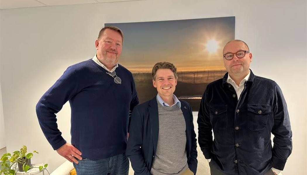 Pär Dunder, Per Olofsson och Jesper Åkerlund. Pressbild: W3 Energy