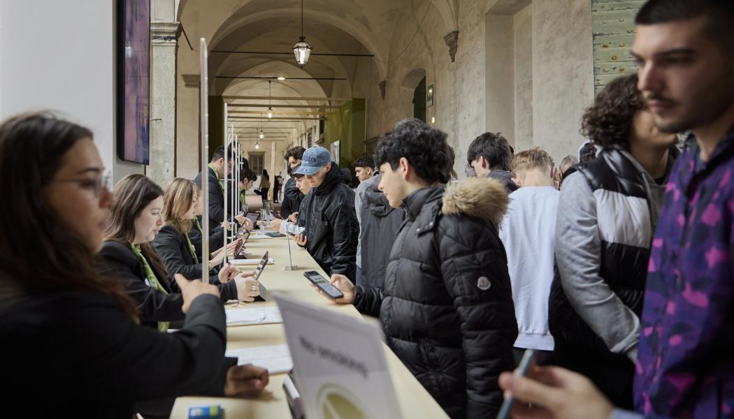 Over 450 students gathered at Real Collegio to explore companies and educational institutions. Photo: Toscotec