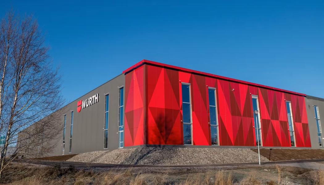 Den nya lagerutbyggnaden i Örebro. Foto: Würth Svenska
