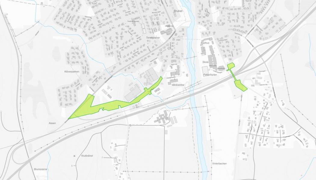 Samråd pågår för en detaljplan i Sävar. Karta: Umeå kommun