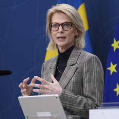Fredrik Surell/TT: Finansminister Elisabeth Svantesson (M). Arkivbild.