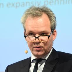 Fredrik Sandberg/TT: Per Jansson, vice Riksbankschef, håller tal. Arkivbild