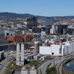 Trots att stora delar av Bjørvika redan är färdigbyggda fortsätter expansionen.  Foto: Oslo S Utvikling,