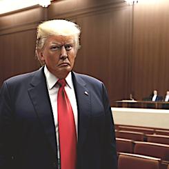 Donald Trump i rättegångssalen. Bild: Arkivbild
