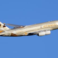 När A380 lanserades var tanken att det skulle ta nästan 1000 passagerare i turistklass. Foto: Richard Vandervord /http://www.airliners.net/photo/Etihad-Airways/Airbus-A380-861/2574151/L/Wikimedia Commons
