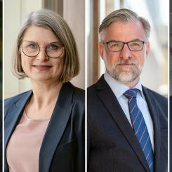 Sofia Wallström, vd Lif - de forskande läkemedelsföretagen, Jessica Martinsson, vd SwedenBIO, Jonas Hagelqvist, vd, IKEM och Anna Lefevre Skjöldebrand, vd, Swedish Medtech. Foto: Lif