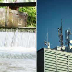 I takt med att  infrastrukturanläggningarna blir fler, mer utspridda och mer sammankopplade räcker det inte längre med lokala lösningar och manuella processer. Foto: Goran jovicic och Michael Förtsch/Unsplash