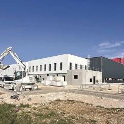 Byggarbetsplatsen för Gen-Hys fabrik.
Foto: Gen-Hy