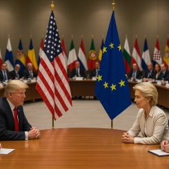 Under samtalen i Bryssel diskuterades även ett mer långsiktigt mål: att reformera världshandelsorganisationen WTO. Bild: Symbolbild. Kredit: Chatgpt