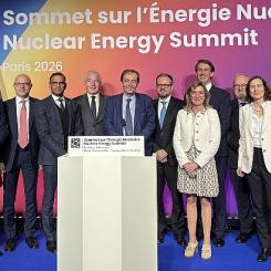 Lanseringen av EDF:s nya rådgivande råd för kärnkraftsfinansiering presenterades vid Nuclear Energy Summit 2026 i Paris. Foto: Nuclear Energy Summit 2026, kredit: Arthur van Dijk
