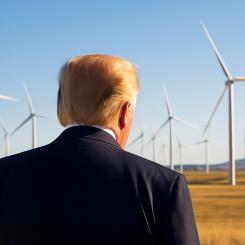 Trump-administrationens hållning innebär i praktiken ett tvärstopp för nya projekt som planerar att använda dessa skattelättnader som en del av sin finansiering. AI-genererad bild - ej ett fotografi, Upphovsrätt: Conventus.