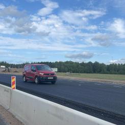 E20 byggs om till mötesfri, väg juni 2025. Foto: Stina Wickenberg