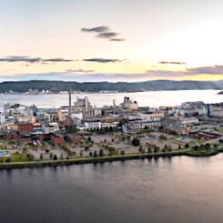 Herøya industripark, där omkring 80 företag, inklusive NEL, är verksamma. Foto: ©Herøya Industripark