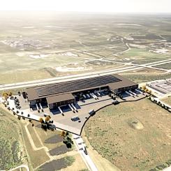 Anläggningen ligger nära motorvägsnätet med omedelbar tillgång till Köpenhamn och Öresundsbron. Med Köpenhamns flygplats och större hamnar i närheten erbjuder platsen optimala förutsättningar för effektiv logistikverksamhet med minskat miljöavtryck. Illustration: Logicenters