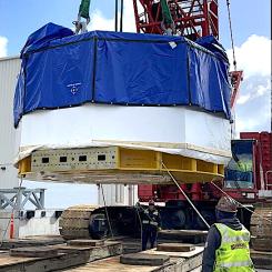 – En av de sex modulerna väger 110 ton och har tillverkats av det amerikanska företaget General Atomics, som är underleverantör till US ITER, säger ITER:s projektledning. Foto: ITER