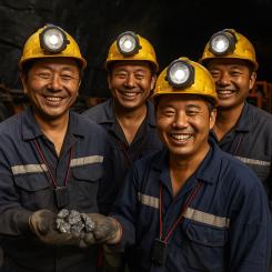 Kina sitter i en unik position. Landet står för drygt sextio procent av de globala tillgångarna av sällsynta jordartsmetaller. Än mer betydelsefullt är att landet kontrollerar över nittio procent av den globala kapaciteten för produktion och förädling. Även länder med egna fyndigheter är i praktiken beroende av Kina för att bearbeta råvarorna. Illustration: AI-genererad bild. Ej ett fotografi. Upphovsrätt © Conventus.