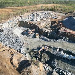 Suhankos stenbrott för industribehov. Foto: Suhanko Arctic Platinum Oy.
