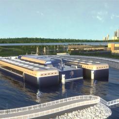 Planerad marin SMR-anlägging. Framatome och NuScale utökar sitt kärnbränslesamarbete med europeiska fabriker för att leverera bränsle till framtida SMR-projekt. Bild: NuScale