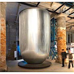 En särskild del av installationen är utformad för att visualisera data och information om kärnkraftens roll i framtidens energisystem. Foto: Newcleo