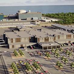 Illustration av hur kärnkraft och AI-datacenter kan integreras i framtida energisystem. Bild: AtkinsRealis