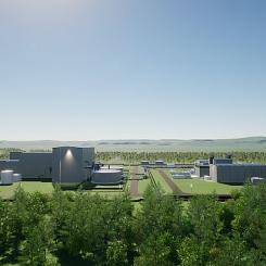 Illustration av en processanläggning. Med starten av GDA-processen i Storbritannien tar TerraPower ett viktigt steg mot att lansera sin teknik även på den europeiska marknaden. Bild: TerraPower
