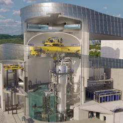 Westinghouses vision av ett AP300-kraftverk. Bild: Westinghouse