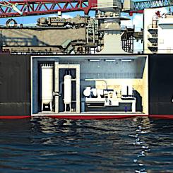 Allseas planerar små modulära reaktorer för både offshore-fartyg och landbaserad industri. Foto: Allseas