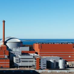 Olkiluoto kärnkraftverk vid Östersjön i Raumo, i västra Finland. Foto: TVO