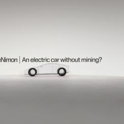 Sandvik's new installation, the eNimon, which is the first electric car ever made without metals or minerals. Photo: PRNewsfoto/Sandvik