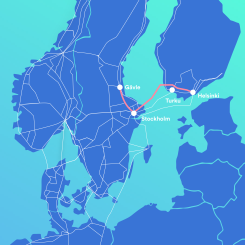 Sjökabel Sverige- Finland. Illustration: GlobalConnect