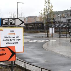 Karlstad Resecentrums södra sida invigs ett halvår före tidsplanen. Foto: Infrakraft
