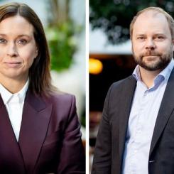 Anna Freij, förhandlingschef och Erik Haara, vd. Foto: tfm